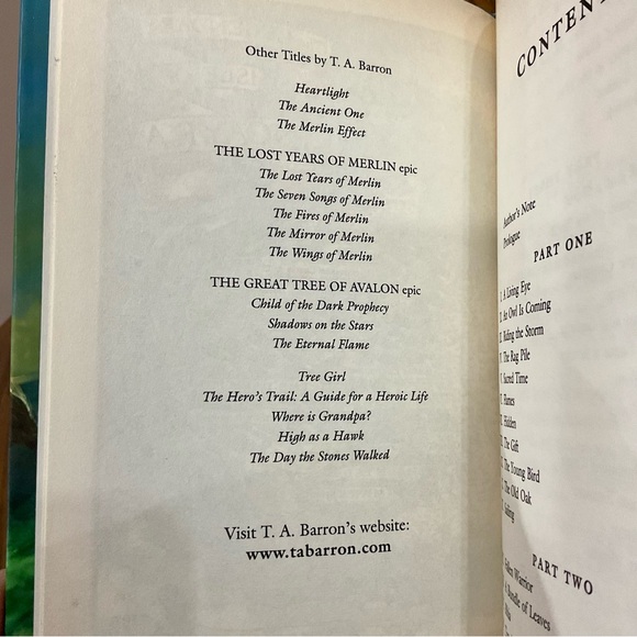 “The Lost Years of Merlin” novel personally autographed by T A Barron - Picture 5 of 7